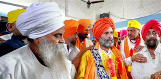 ਭਾਰਤ ਜੋੜੋ ਯਾਤਰਾ: ਰਾਹੁਲ ਗਾਂਧੀ ਨੇ ਗੁਰਪੁਰਬ ਮੌਕੇ ਨਾਂਦੇੜ ਜ਼ਿਲ੍ਹੇ ਦੇ ਗੁਰਦੁਆਰੇ ’ਚ ਮੱਥਾ ਟੇਕਿਆ